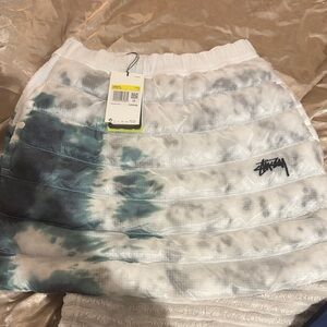 Nike A-Line Skirt in White and Gray